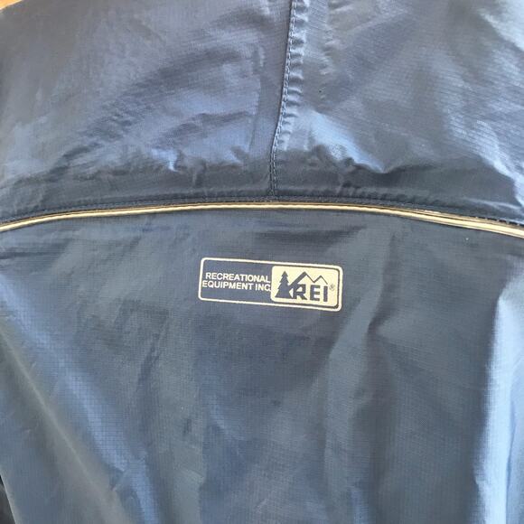 REI Full Zip Rain Blue Jacket Coat with Zipped Pocket Women's Size Small - Picture 6 of 10